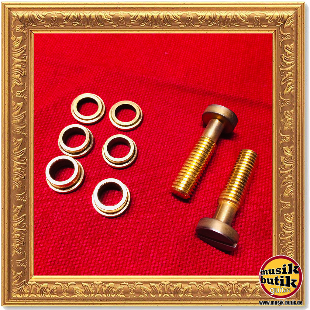 Faber Tone-Lock Kit, 2 Schraubbolzen (Metric Gewinde-thread) + 3 Paar Distanzhülsen, Gold- aged TL-MGA 3001-3
