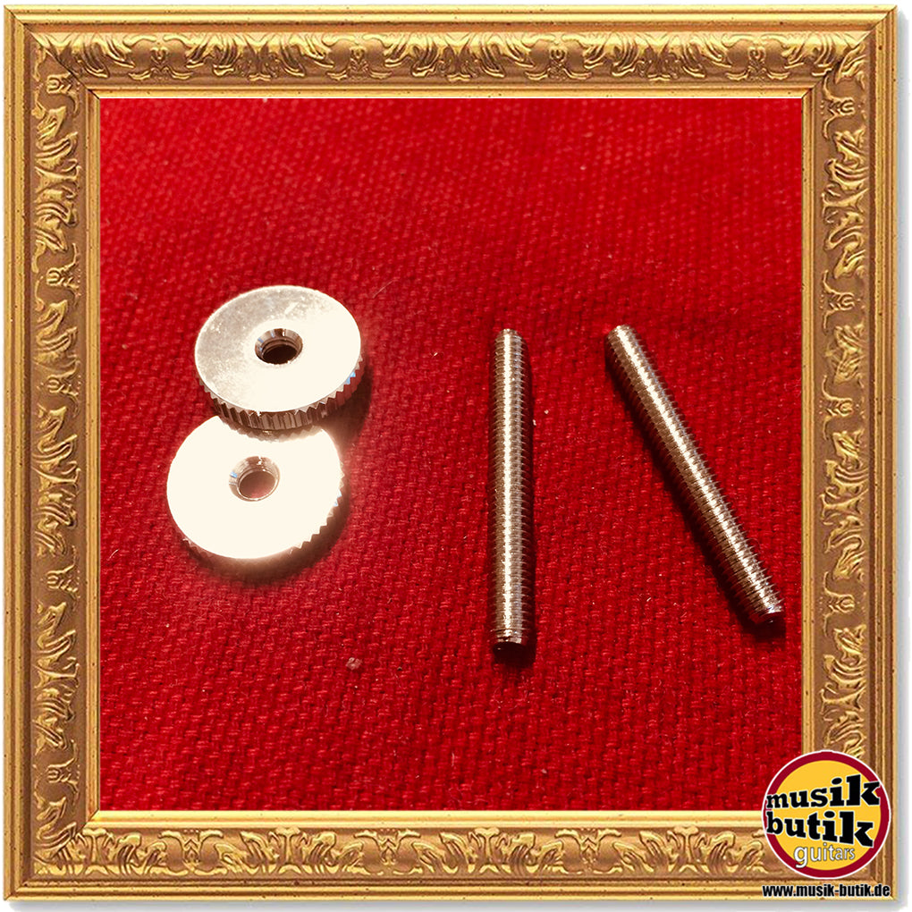 Faber ST-MNG 4mm, metric '59 ABR Studs and Thumbwheel Kit, (pair) Steel, nickel plated, glossy 3083-0