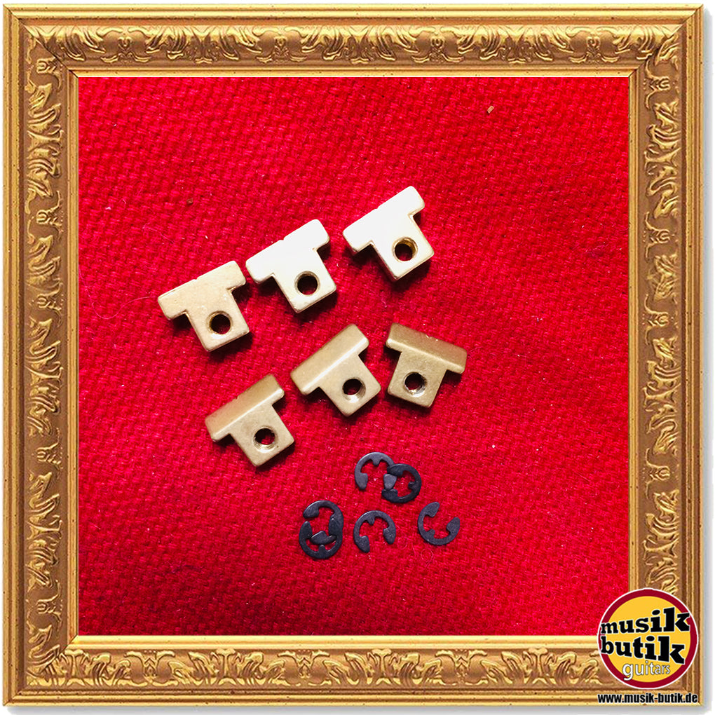 Faber RS-BG (6 pcs.) Replacement saddle, Brass, natural, pre-slotted, gloss finish 3091-0