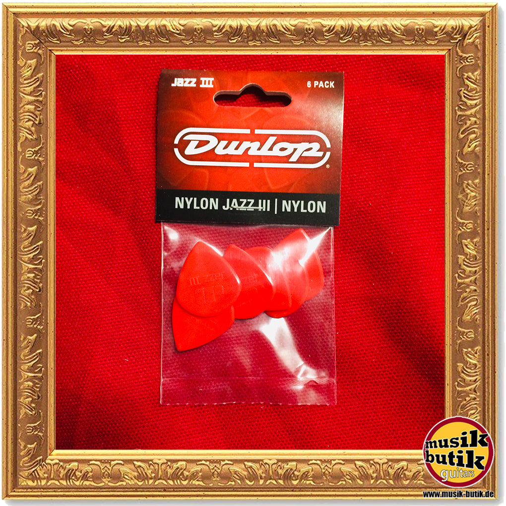 Dunlop Nylon Jazz III Picks, Player's Pack, 6 pcs., red, 1.38 mm
