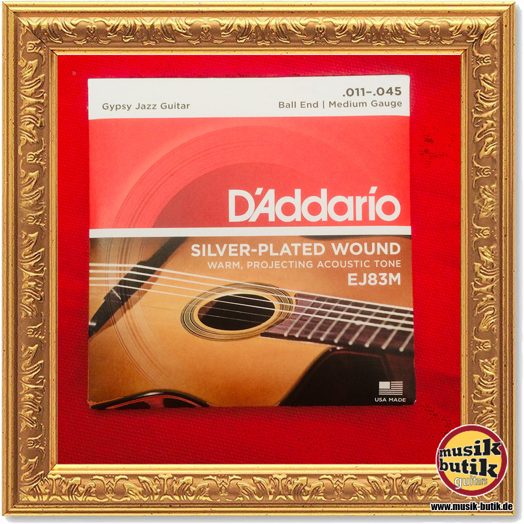 D'Addario EJ83M Gypsy Jazz, Ball End, Medium, 11-45