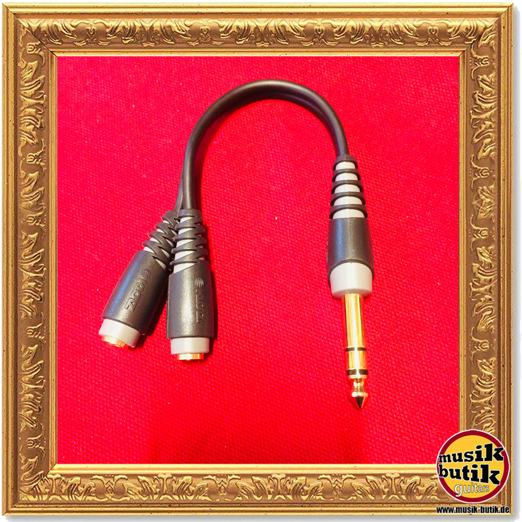 Klotz AYB2 Y-Kabel 0,2 m schwarz gold