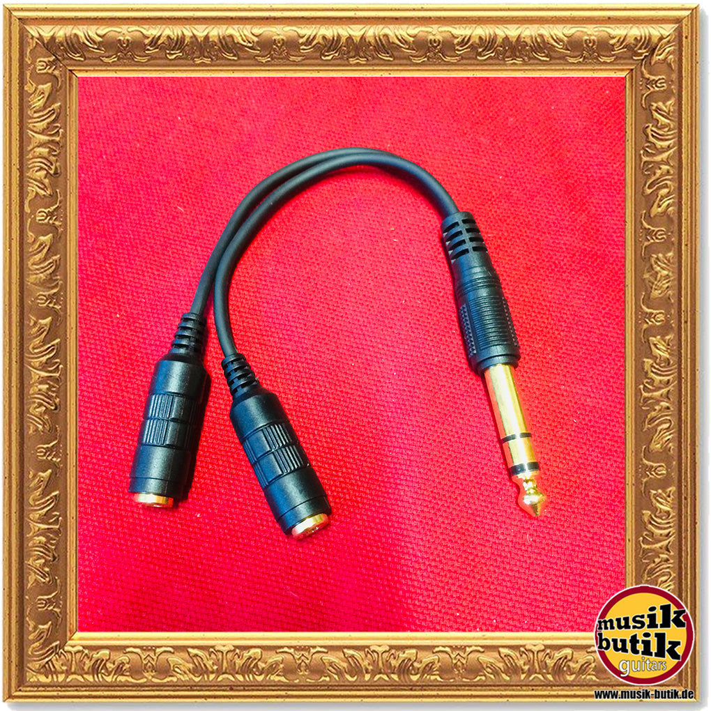 Klotz PYB2 Y-Kabel 0,2 m schwarz gold