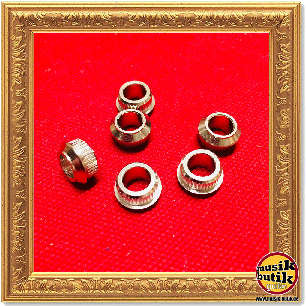 Adapter Hülsen für Mechaniken, 10mm nickel, 6 Stück