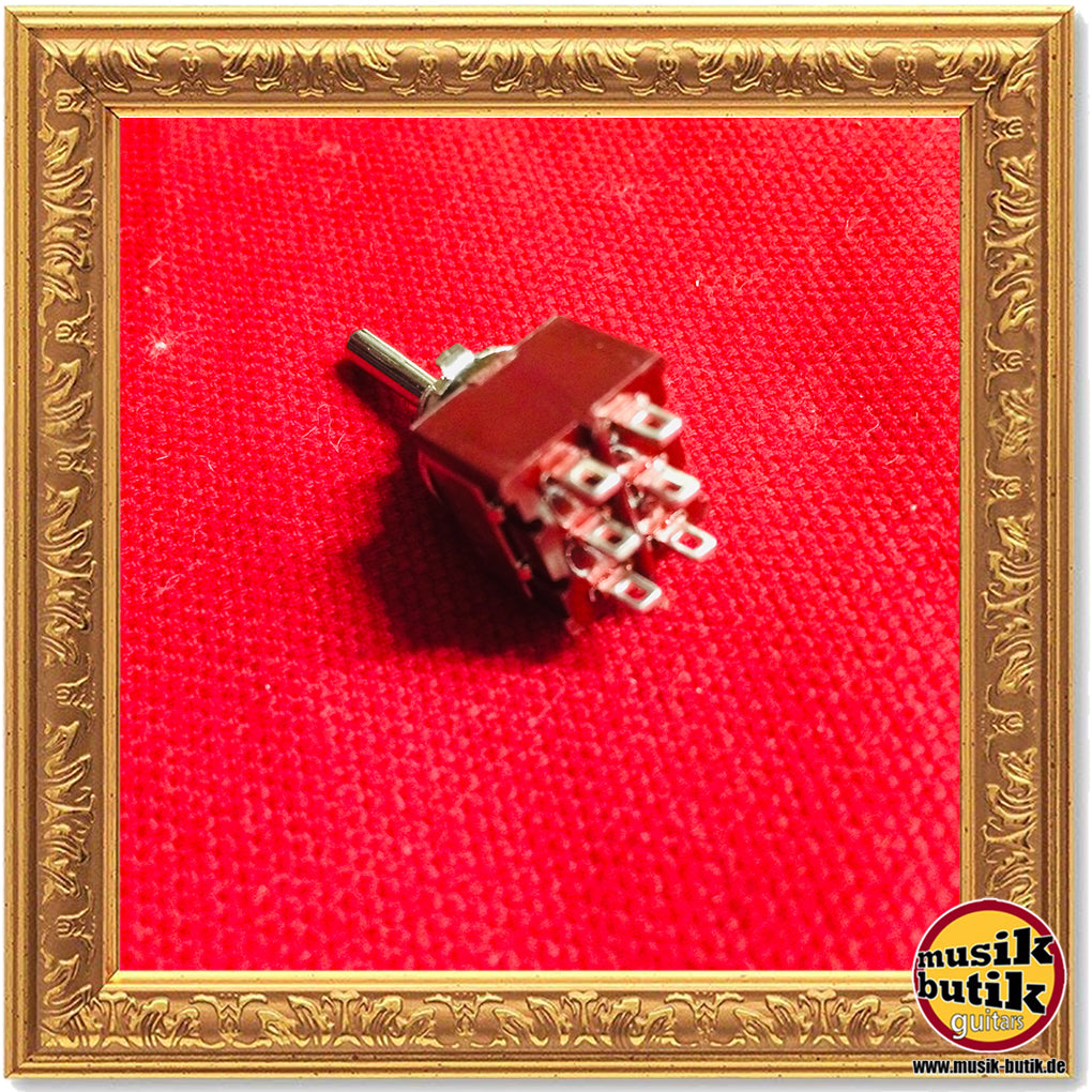 Minischalter mit Rundhebel on/on, nickel