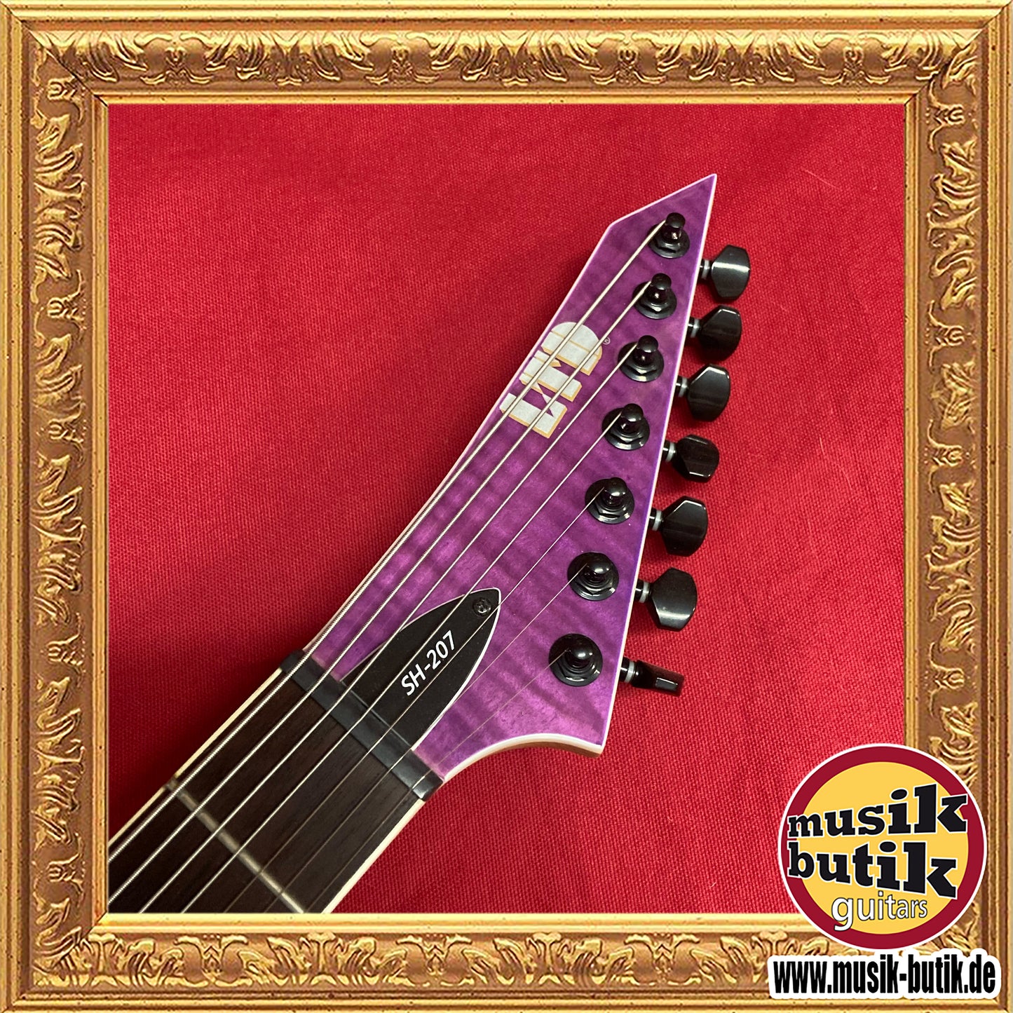 ESP LTD Brian Welch SH-207 7 String, See Thru Purple - Fishman Fluence Mod. 7 V2 Soapbars