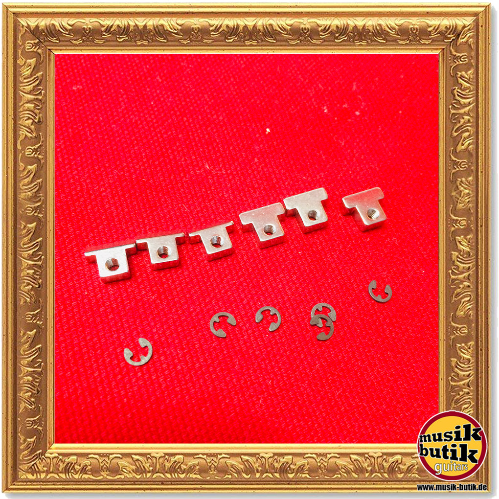 Faber RS-NGU (6 pcs.) Replacement saddle, Brass, nickel plated, unnotched, gloss finish 3120-0