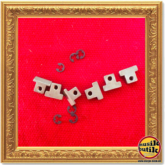 Faber RS-NAU (6 pcs.) Replacement saddle, Brass, nickel plated, unnotched, aged finish 3120-1