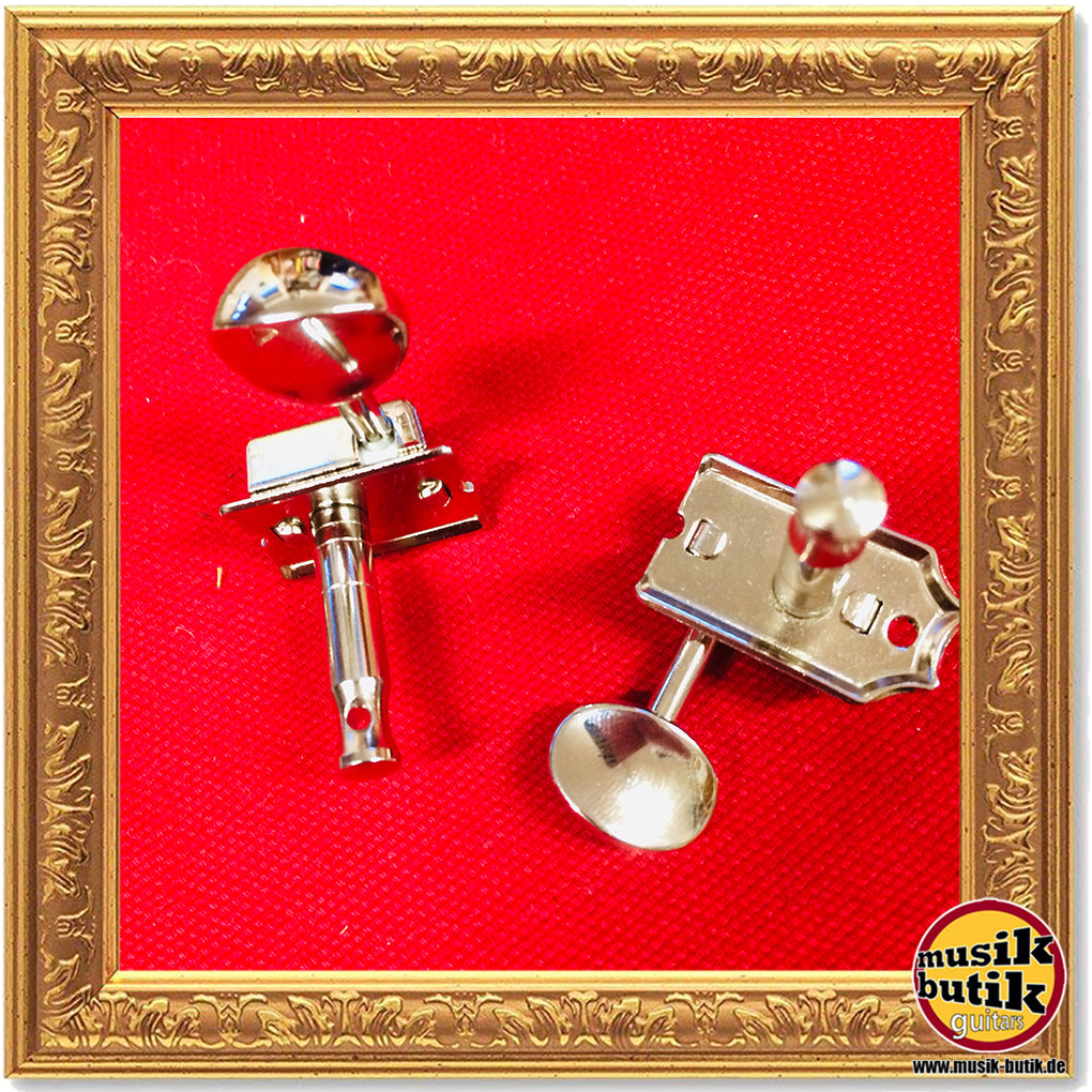 Faber Kluson style tuners, 6 in line, separate bushing, nickel glossy FKT6L-NG 3510-0