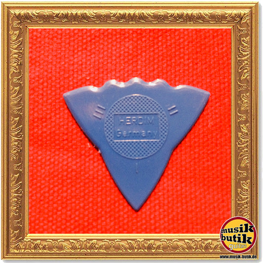 Herdim Nylon Plektrum mit drei verschieden starken Spitzen blau