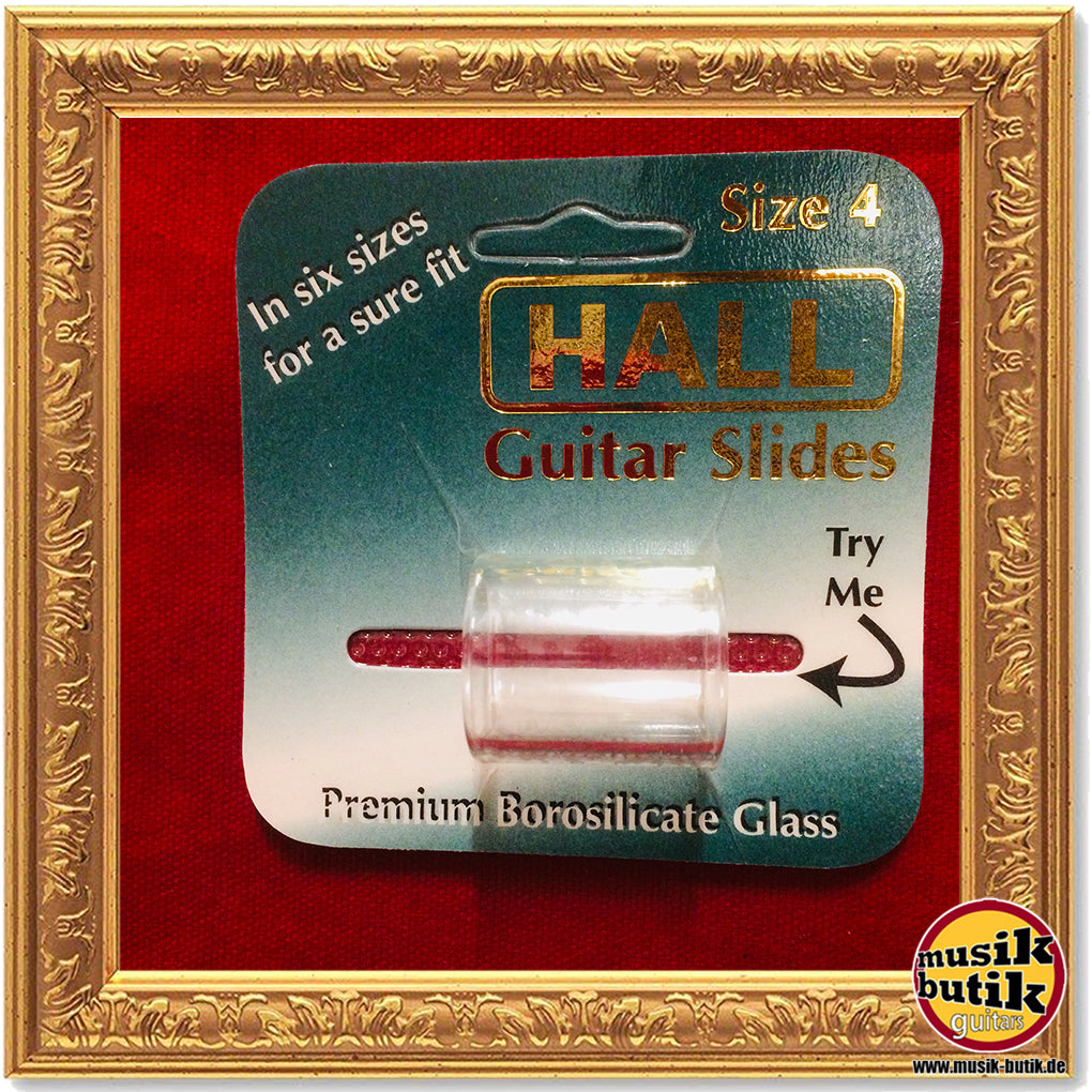 Hall Guitar Slide - Clear Pyrex Short Size 4