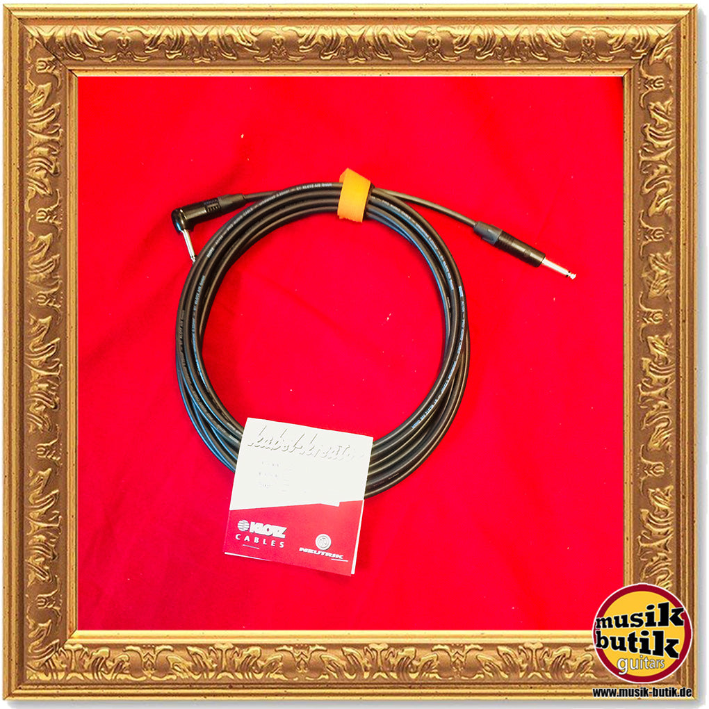 Klotz Instrumentenkabel AC-104 mit Neutrik-Steckern schwarz 5 Meter winkel / gerade