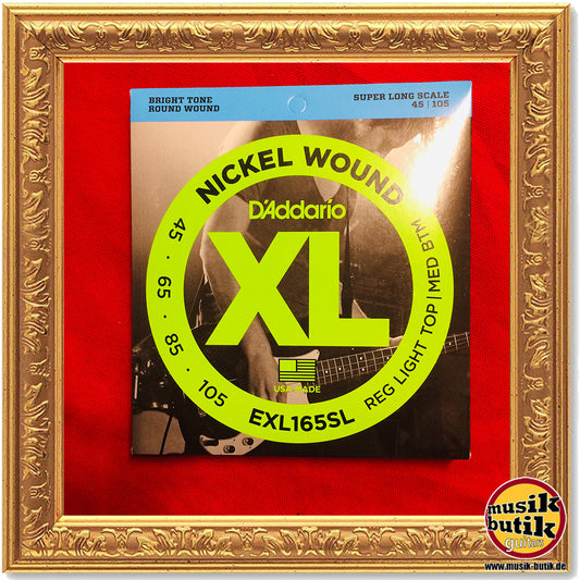 D'Addario EXL165SL Nickel Wound Bass, Custom Light, 45-105, Super Long Scale