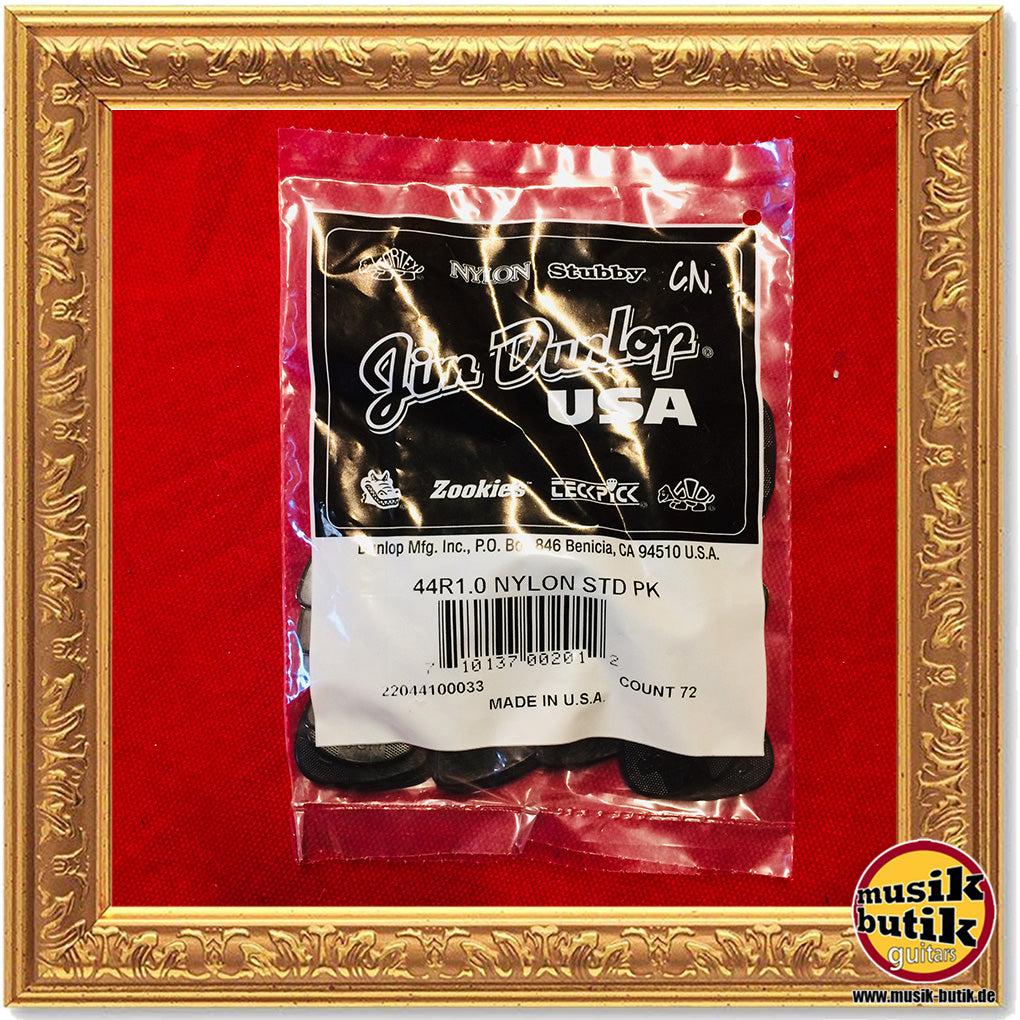 Dunlop Nylon Standard Picks, Refill Pack, 72 pcs., black, 1.00 mm