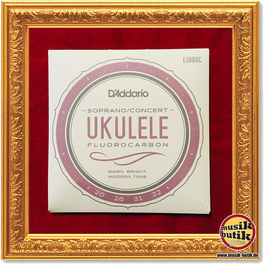 D'Addario EJ99SC Pro-Arté Carbon Ukulele, Soprano / Concert