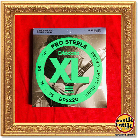 D'Addario EPS220 ProSteels Bass, Super Light, 40-95, Long Scale