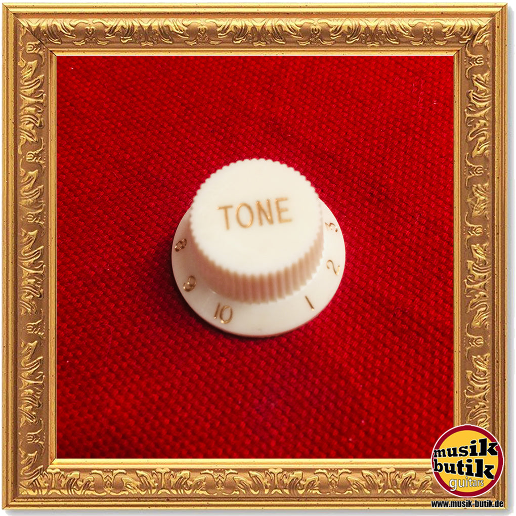 Poti "Tone"-Knopf für Strat, aged white