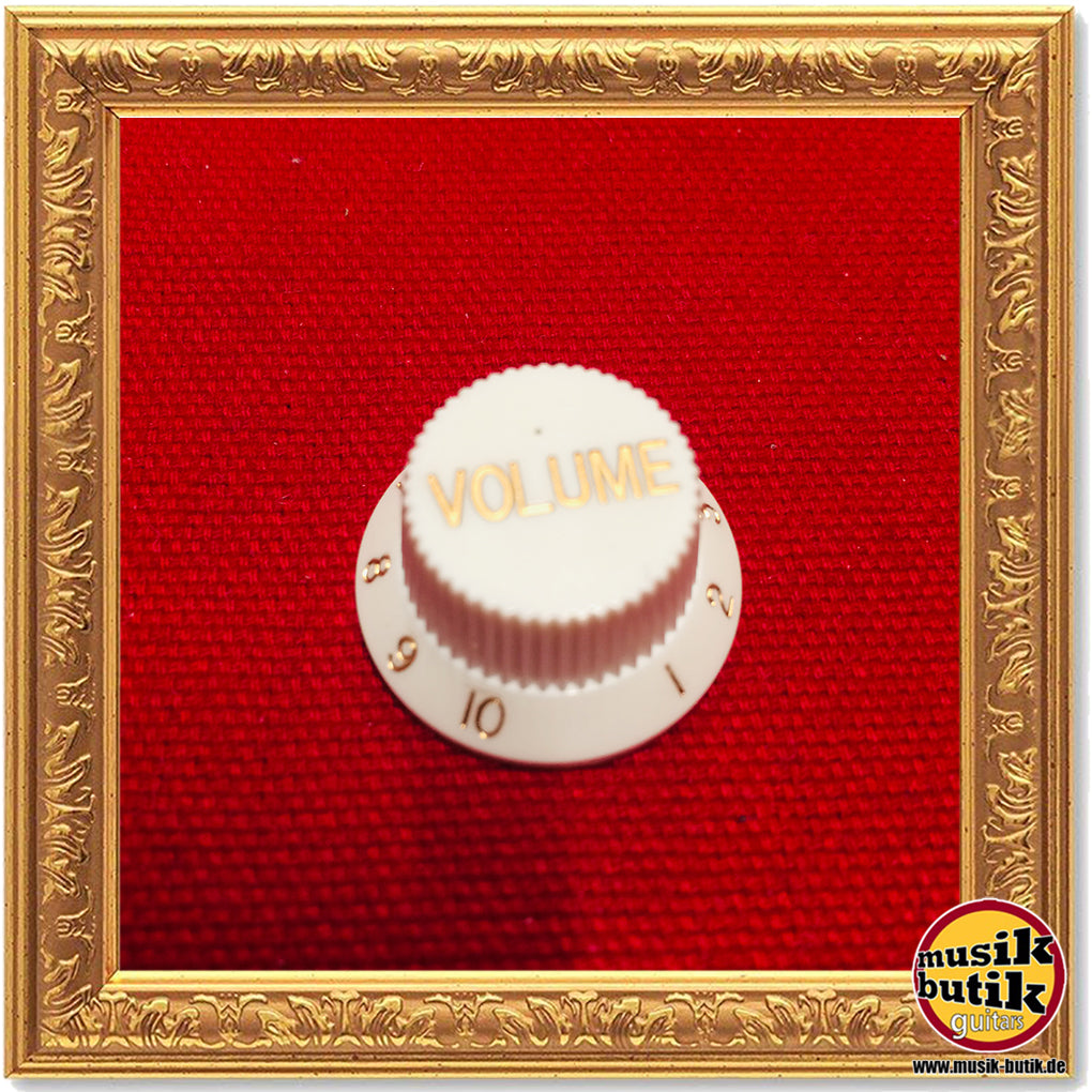Poti "Volume"-Knopf für Strat, white