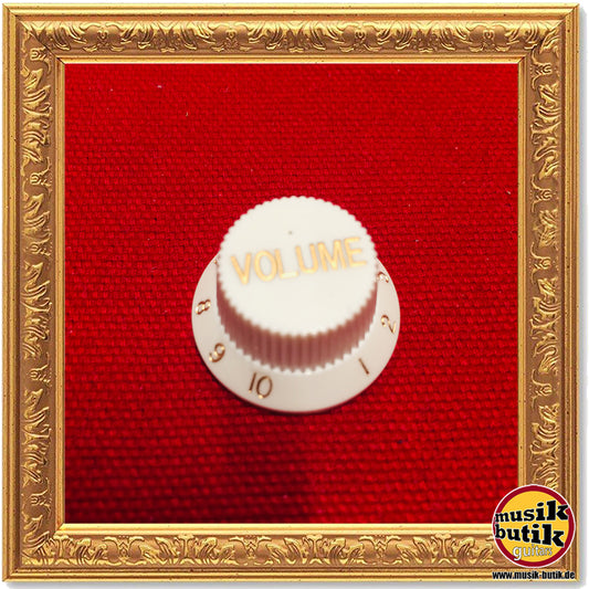 Poti "Volume"-Knopf für Strat, white