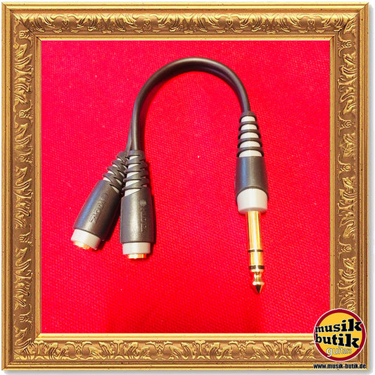 Klotz AYB2 Y-Kabel 0,2 m schwarz gold