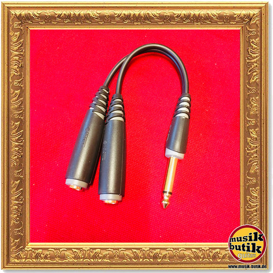 Klotz AYU2 Y-Kabel 0,2 m schwarz gold