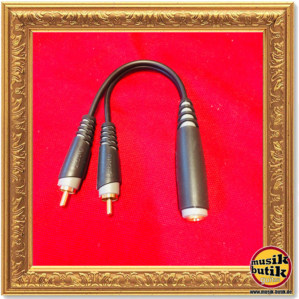 Klotz AYU6 Y-Kabel 0,2 m schwarz gold