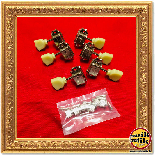 Kluson Single Line “Tulip” 3+3 Mechaniken für Gibson