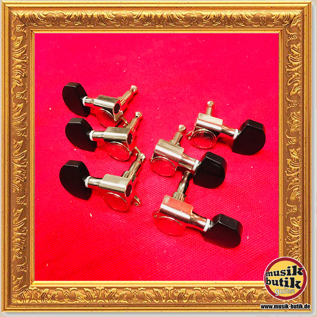 Kluson Roundbacks Ebony 3+3, nickel