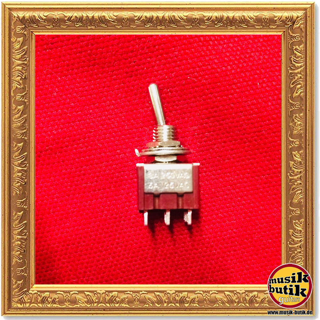 Minischalter mit Rundhebel on/on, nickel