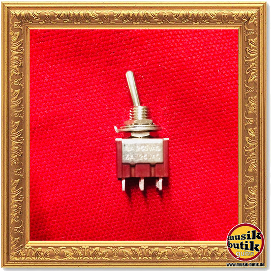 Minischalter mit Rundhebel on/on, nickel