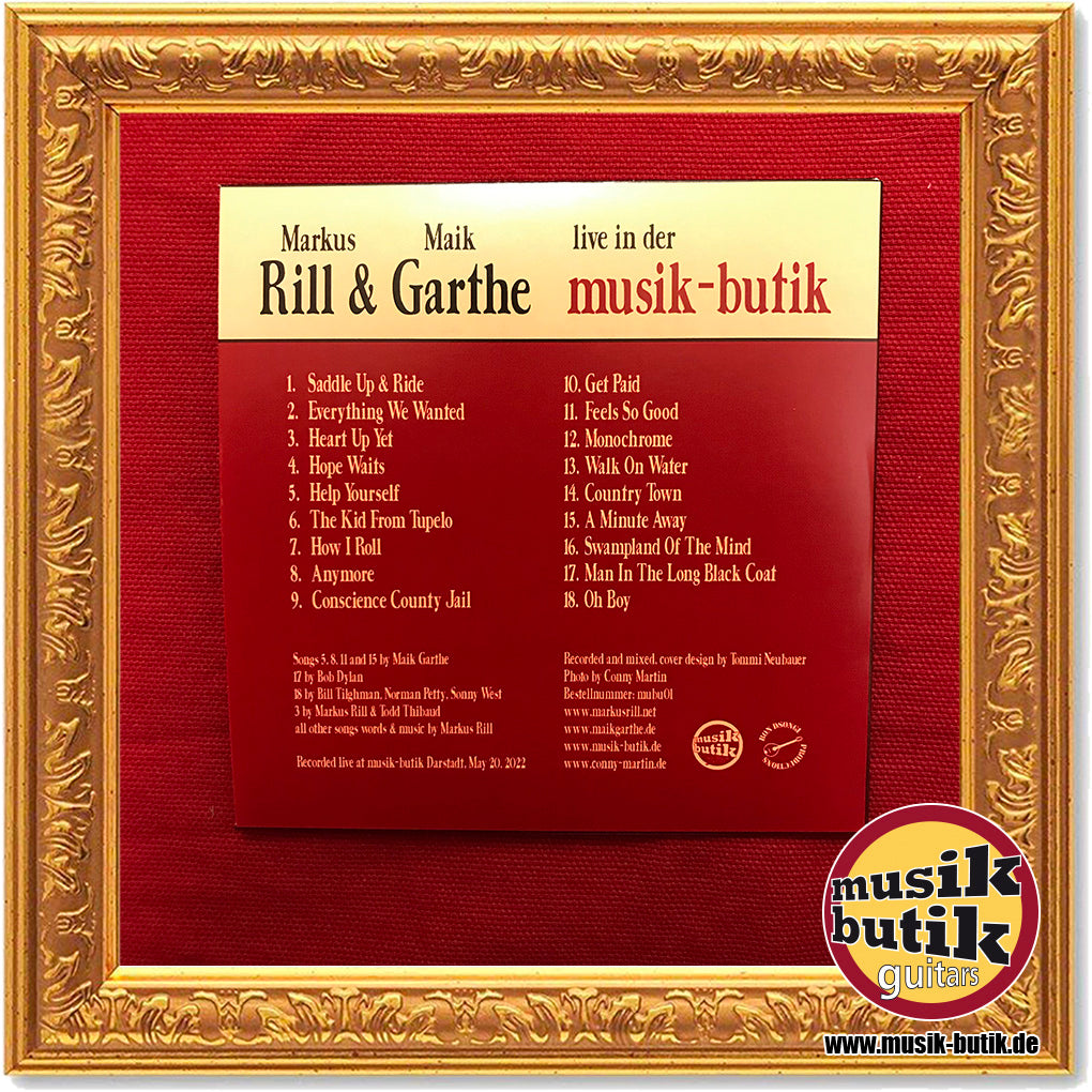 Markus Rill / Maik Garthe "live in der musik-butik" - CD
