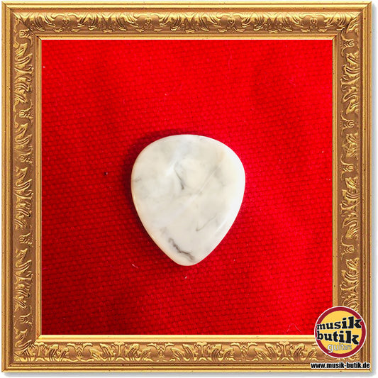 Stanford Guitar Pick Stoned White Black Resin